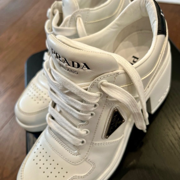 Excellent condition RARE Prada Downtown high heel sneakers. Size 38.5 - Picture 11 of 15